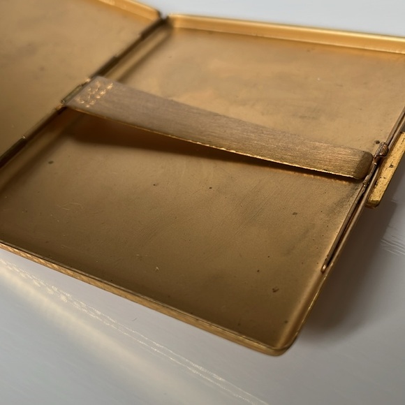 Colibri Compact Card Cigarette Case Courting Couples Park Lane Gold England - Picture 7 of 15